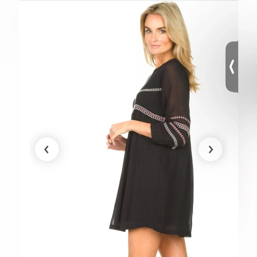BA&SH Colombe Embroidered Mini Dress Size 6